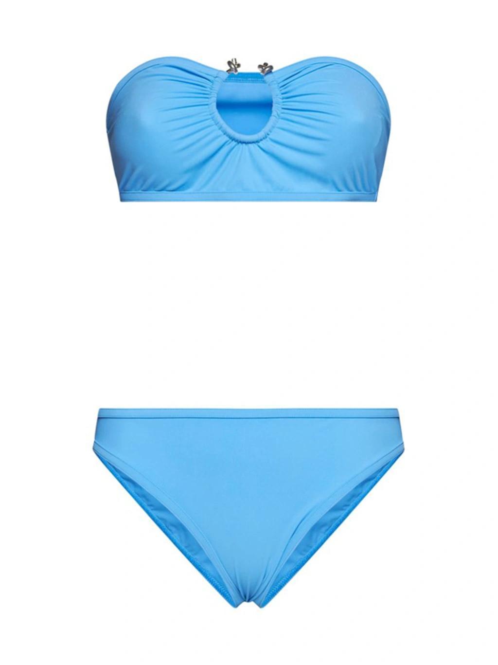 BOTTEGA VENETA Knot Ring Bikini In Blue Product Image