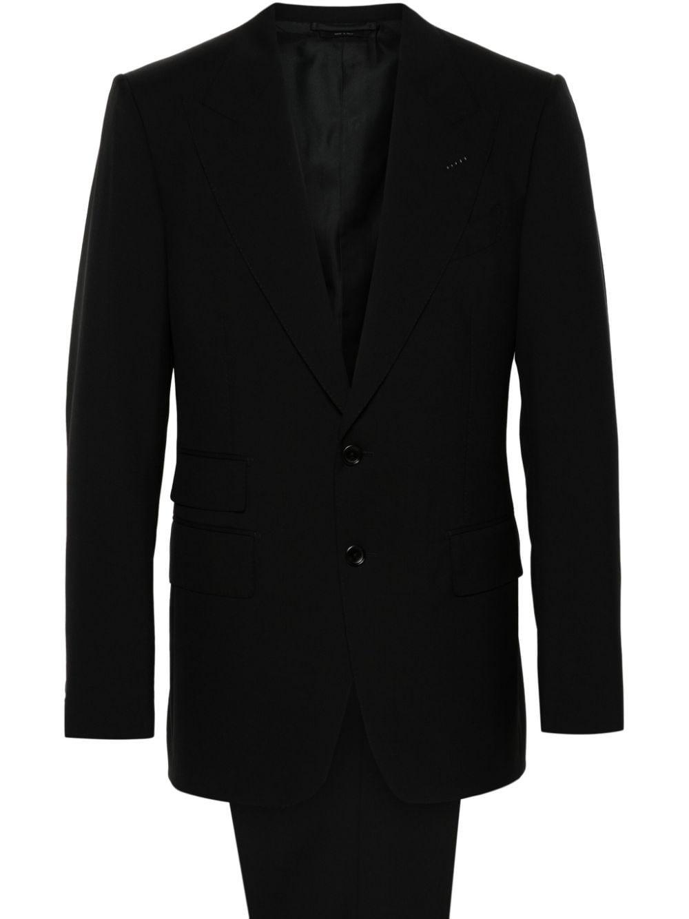 Single-breasted Wool Suit In Black Product Image