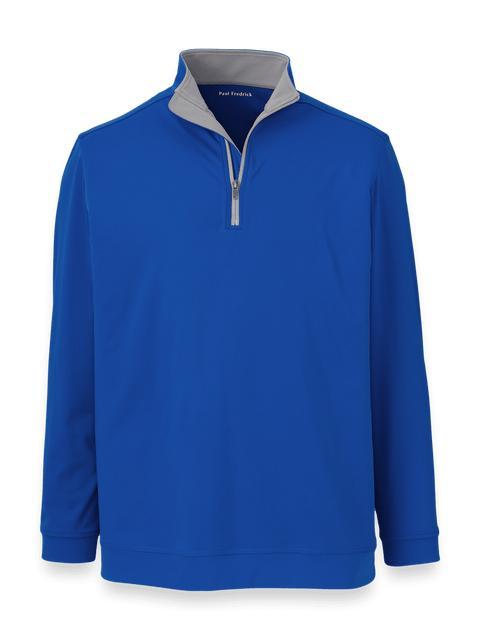 Performance Blend Quarter Zip Mock Neck - Cobalt Product Image