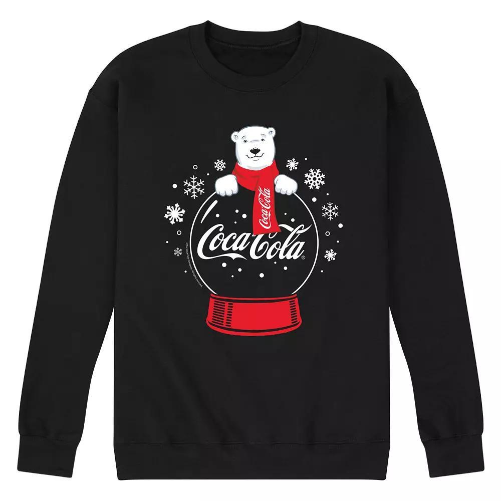 Men's CocaCola Polar Bear Snowglobe Sweatshirt, Size: Large, Blue Product Image