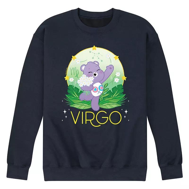 Mens Care Bears Virgo Fleece Sweatshirt Blue Product Image