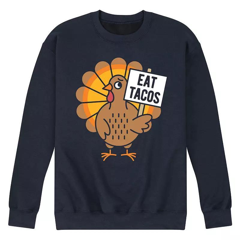 Men's Eat Tacos Turkey Fleece Sweatshirt,  Product Image