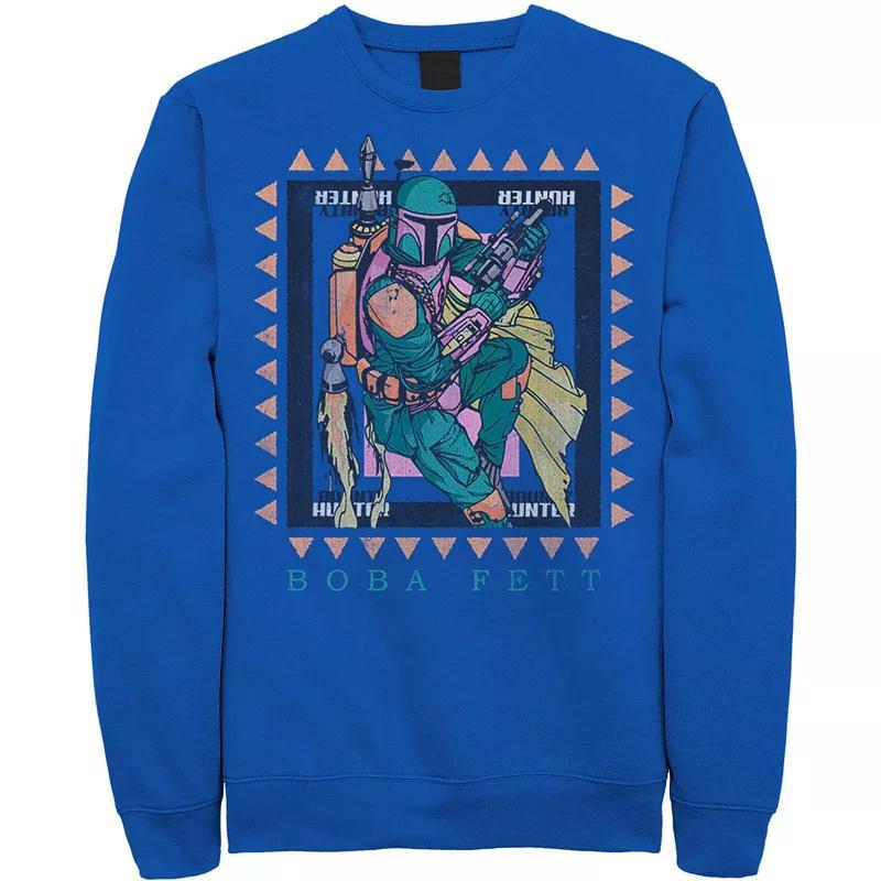 Men's Star Wars Boba Fett Stamp Sweatshirt, Size: Medium, Blue Product Image