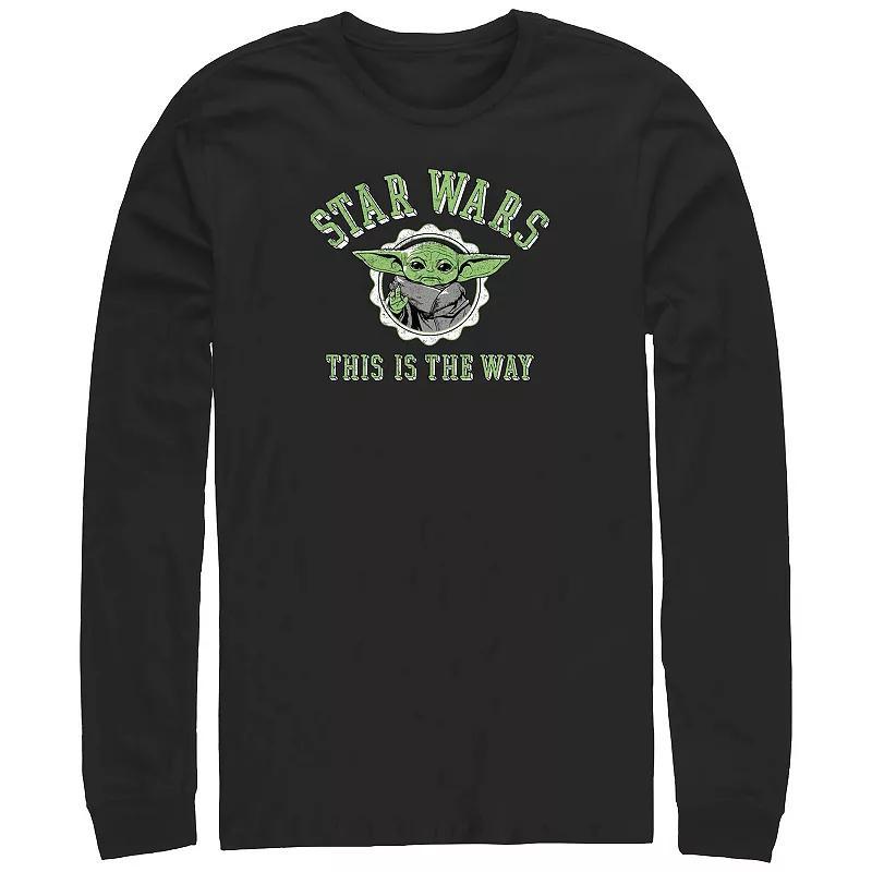 Big & Tall Star Wars The Mandalorian Grogu This Is The Way Long Sleeve Graphic Tee, Men's, Size: 5XB, Black Product Image