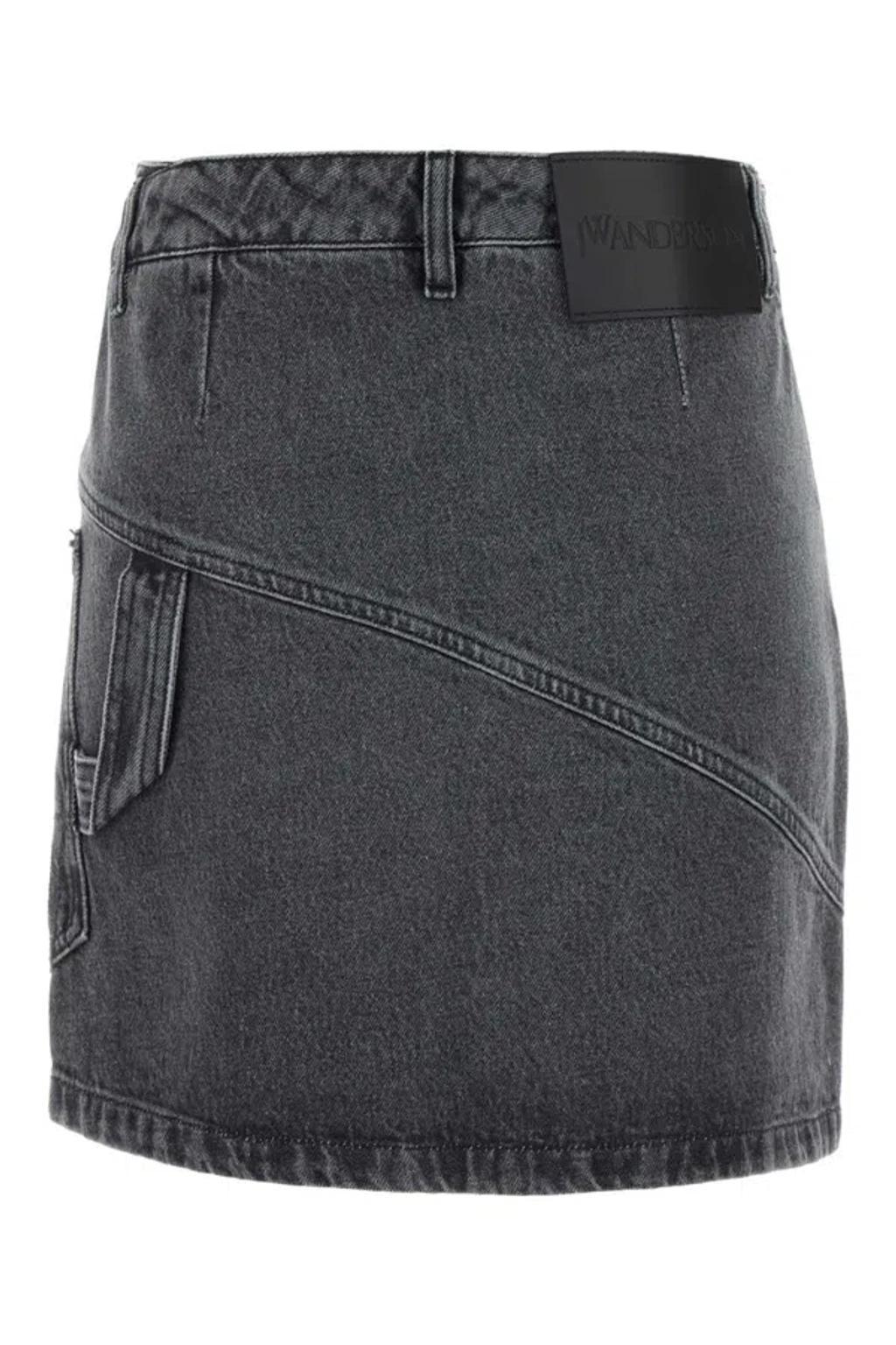 JW ANDERSON Twisted Mini Skirt In Grey Product Image