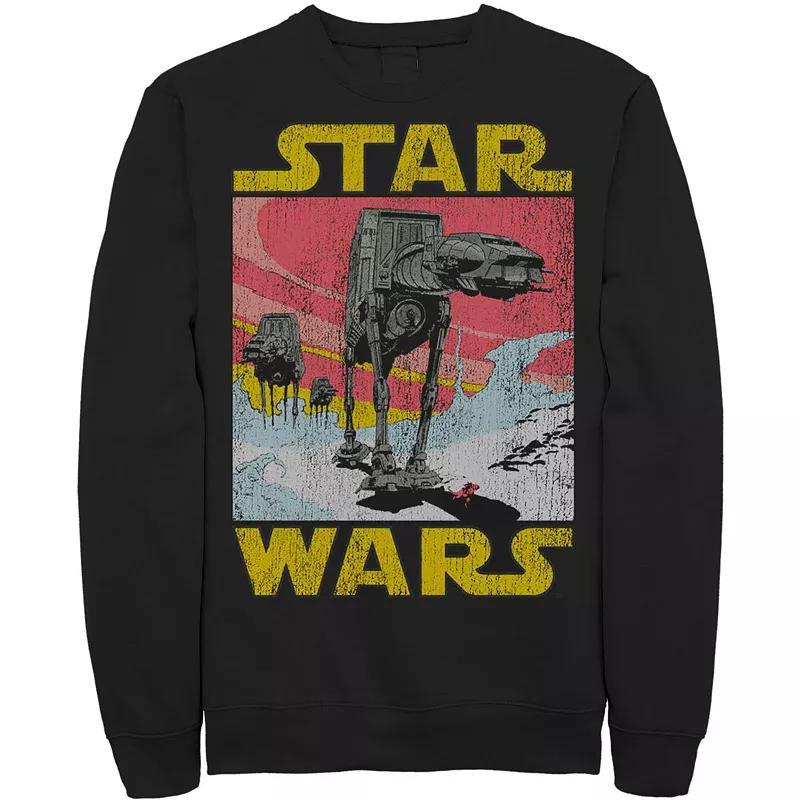 Men's Star Wars At-AT Retro Poster Sweatshirt, Size: XL, Blue Product Image