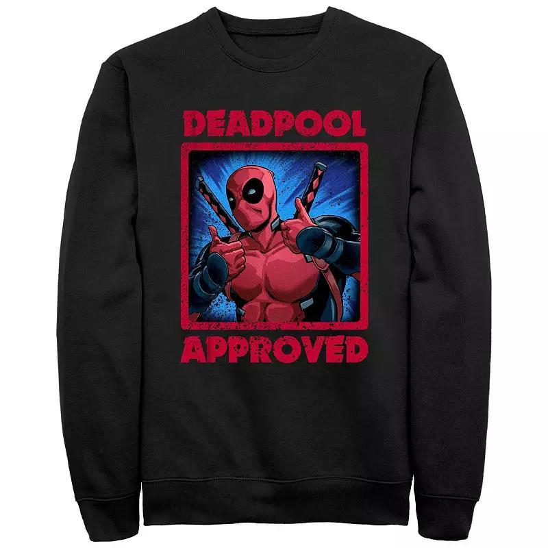 Men's Marvel Deadpool Approved Poster Graphic Fleece, Size: XXL, Black Product Image