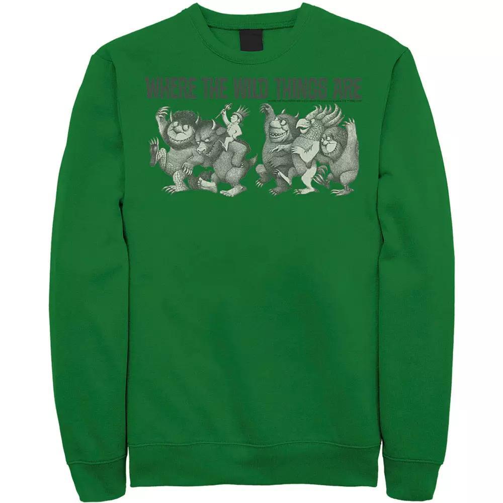 Men's Where The Wild Things Are Max Parade Group Shot Sweatshirt, Size: Small, Athletic Grey Product Image