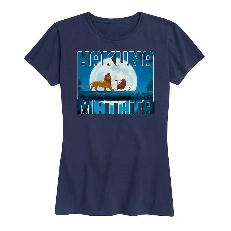 Disney's Lion King Women's Hakuna Matata Graphic Tee, Size: Small, Blue Product Image