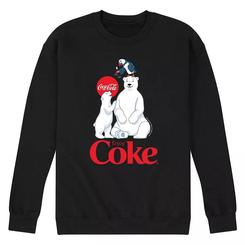 Men's CocaCola Polar Bears Sweatshirt, Size: XXL, Blue Product Image