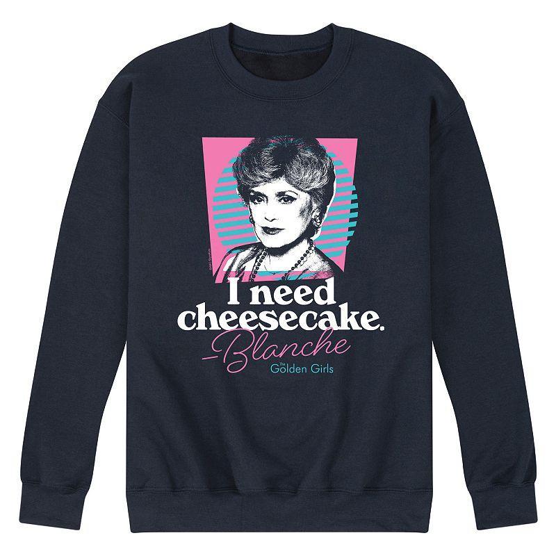 Men's Golden Girls Need Cheesecake Sweatshirt, Size: XXL, Black Product Image