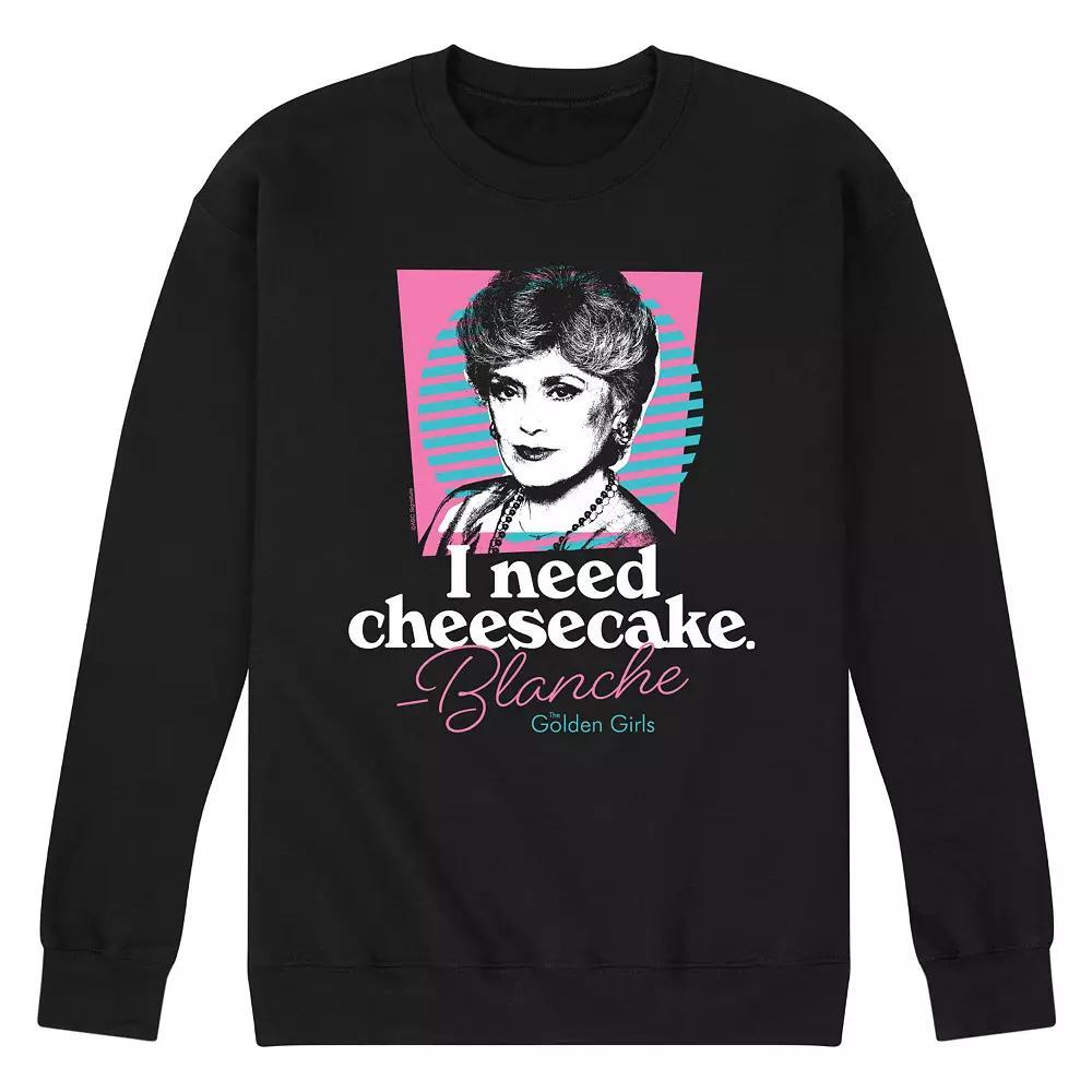 Men's Golden Girls Need Cheesecake Sweatshirt, Size: XXL, Black Product Image