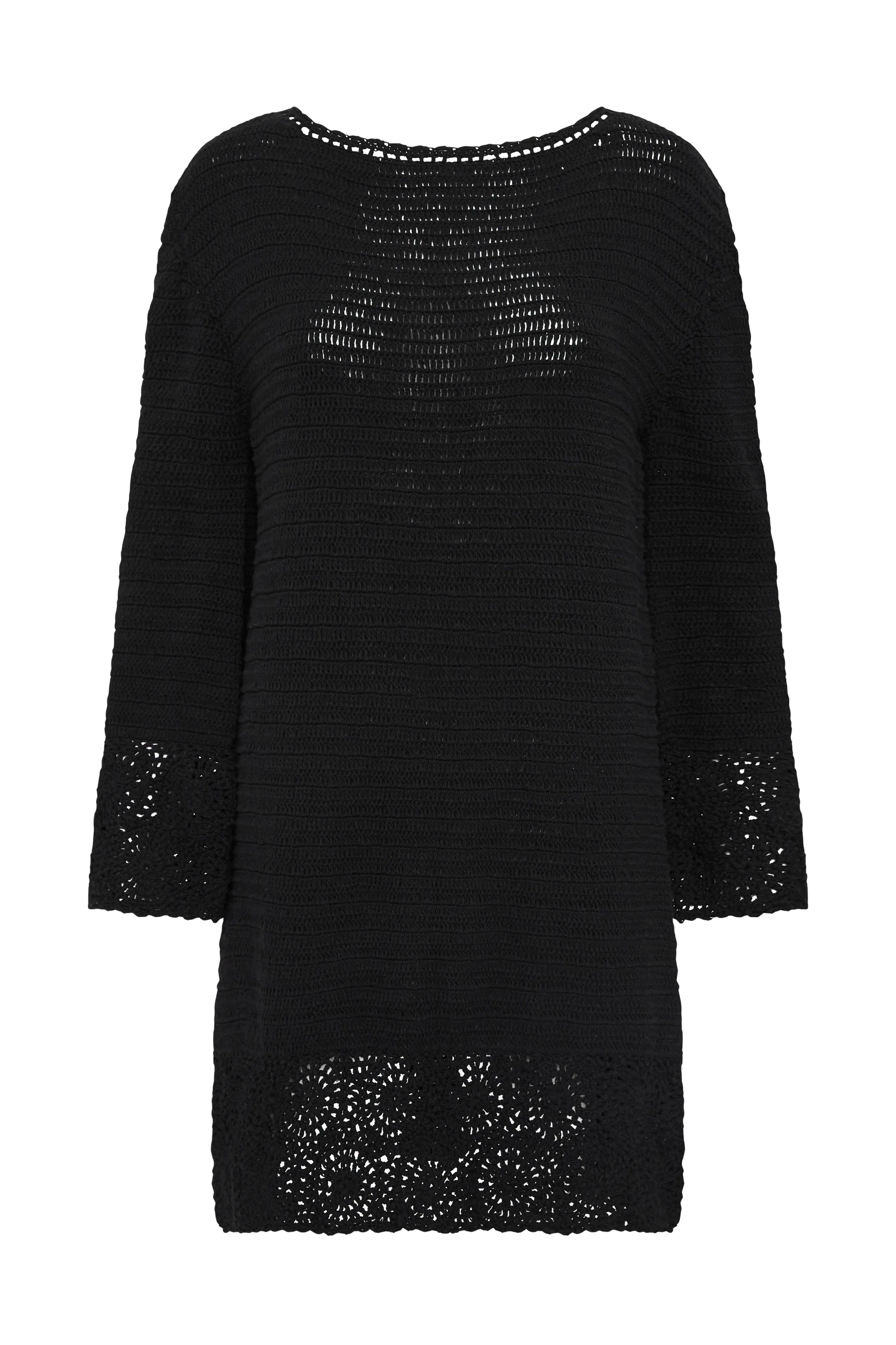 Ruia Handmade Crochet Dress Black - Final Sale Product Image