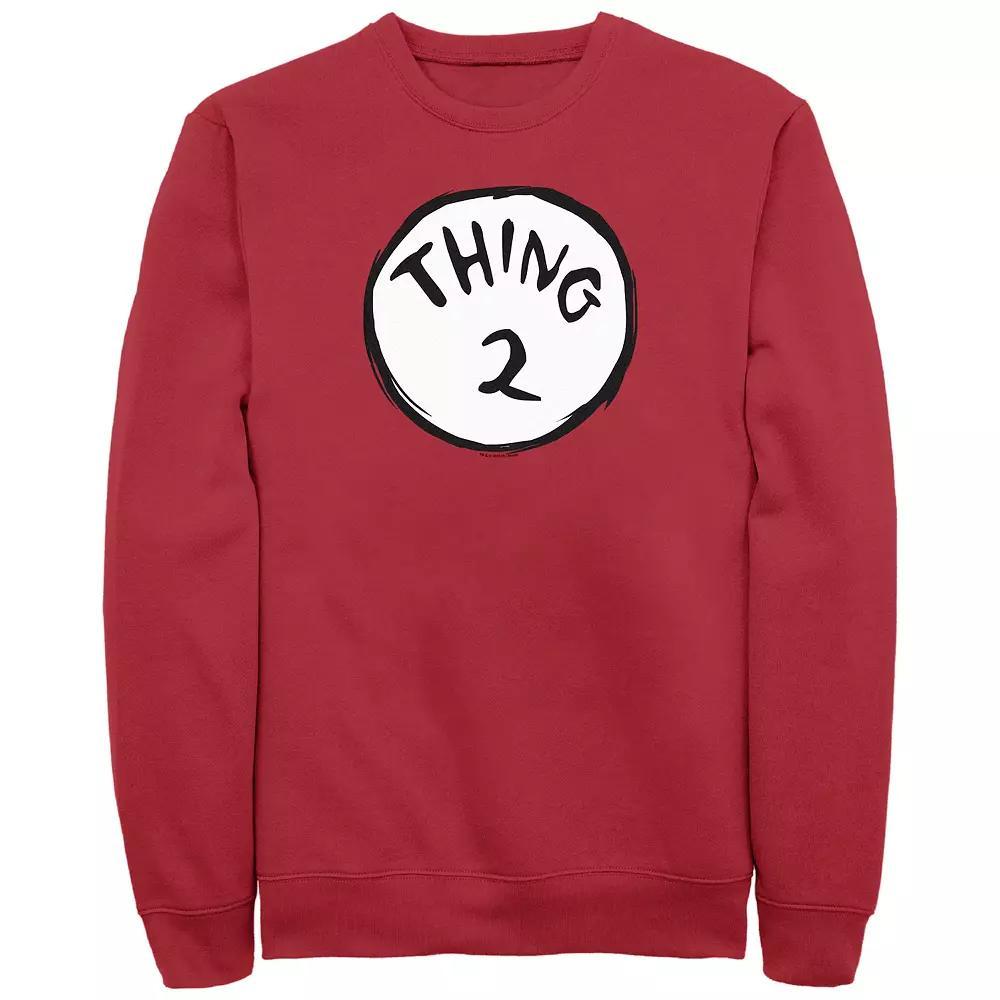 Men's Dr. Seuss Thing 2 Graphic Fleece, Size: Small, Red Product Image