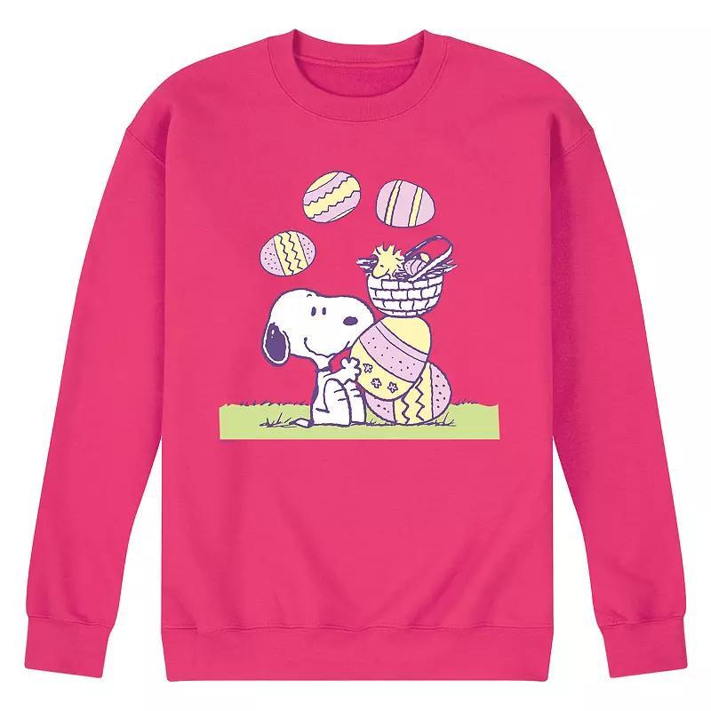 Mens Peanuts Easter Comic Fleece Sweatshirt Product Image