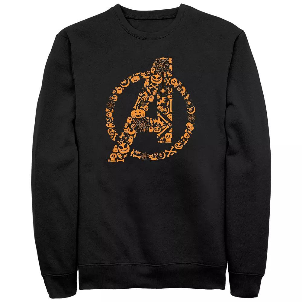 Big & Tall Marvel The Avengers Halloween Logo Halloween Fleece Sweatshirt, Men's, Size: XXL Tall, Black Product Image