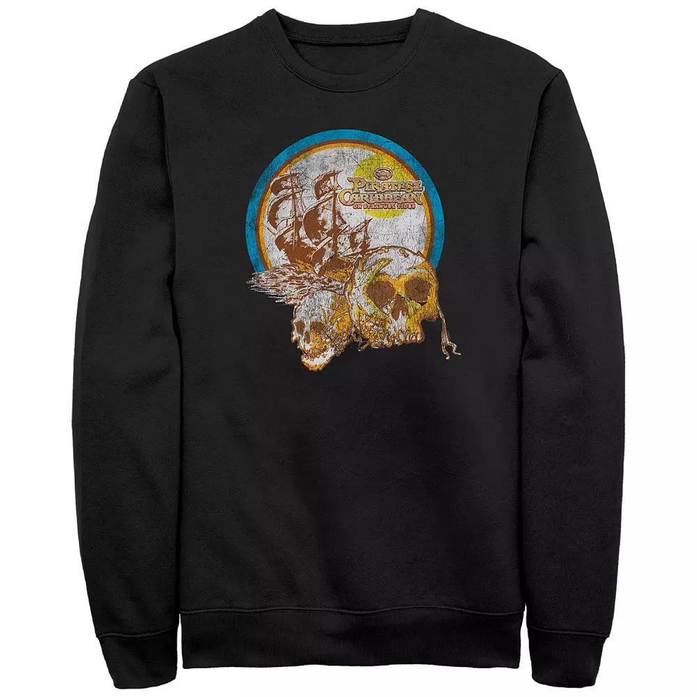 Men's Disney's Pirates Of The Caribbean Sea Skulls Sweatshirt, Size: Medium, Black Product Image