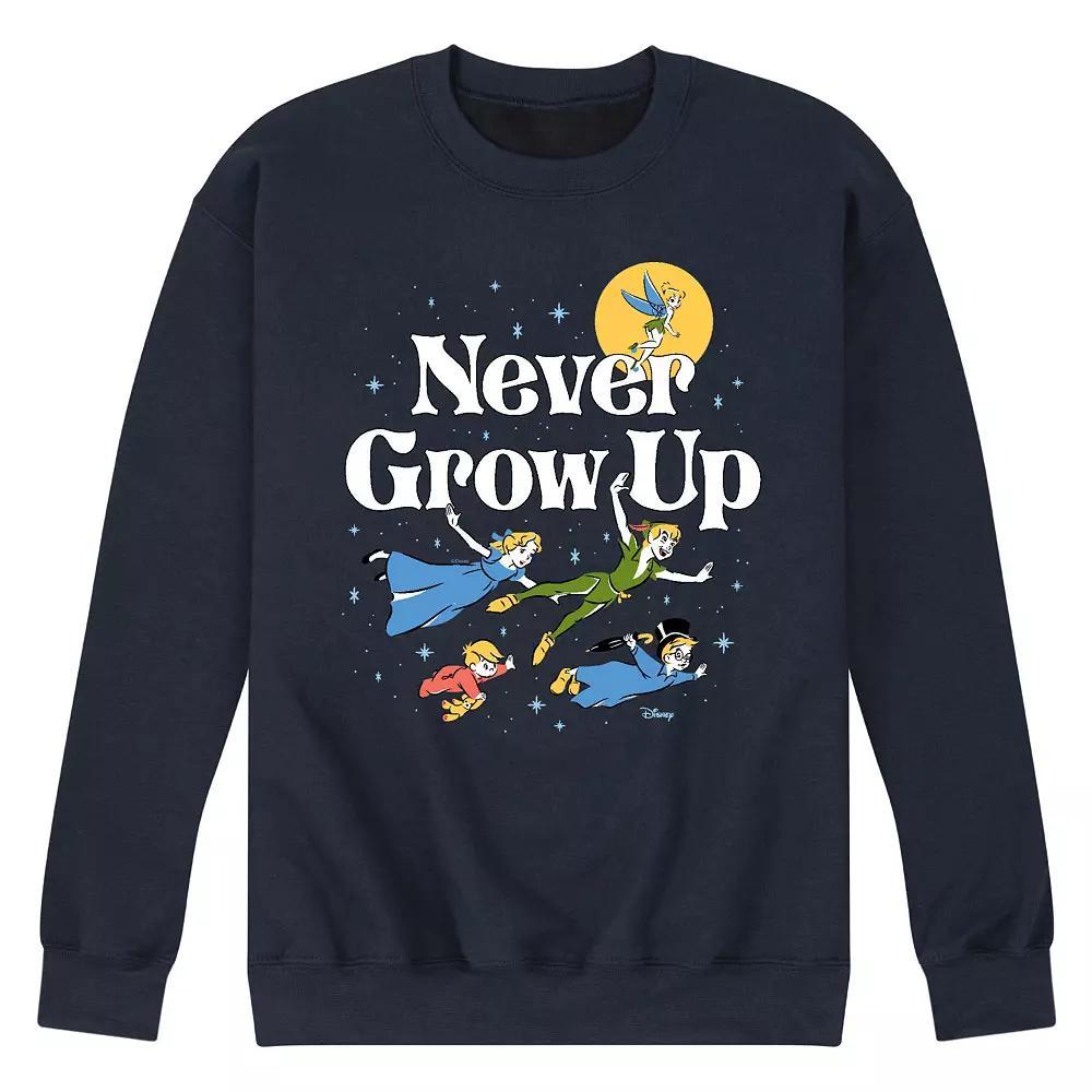 Disney's Peter Pan Men's Never Grow Up Fleece Sweatshirt,  Product Image