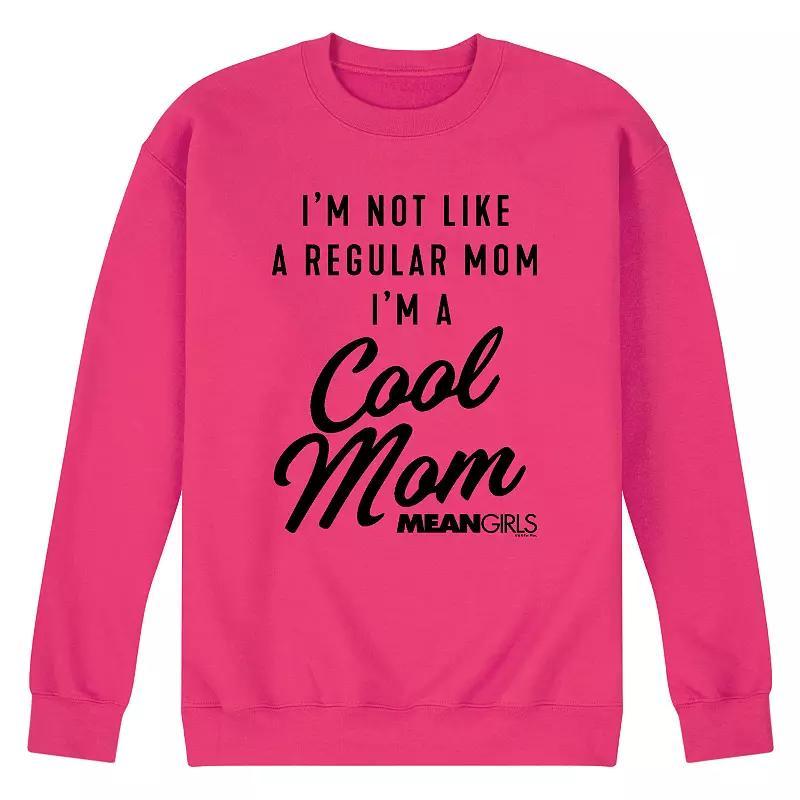 Men's Mean Girls Cool Mom Fleece Sweatshirt, Size: XL, Pink Product Image