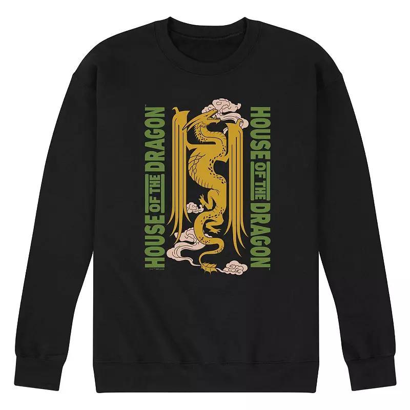 Men's House Of The Dragon Fleece Sweatshirt, Size: Medium, Black Product Image