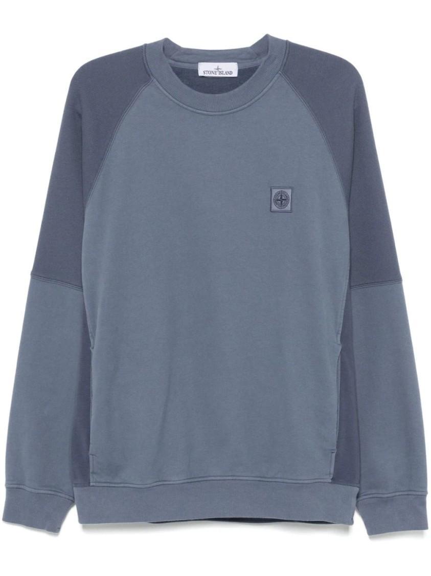 STONE ISLAND Compass-badge Sweatshirt In Blue Product Image