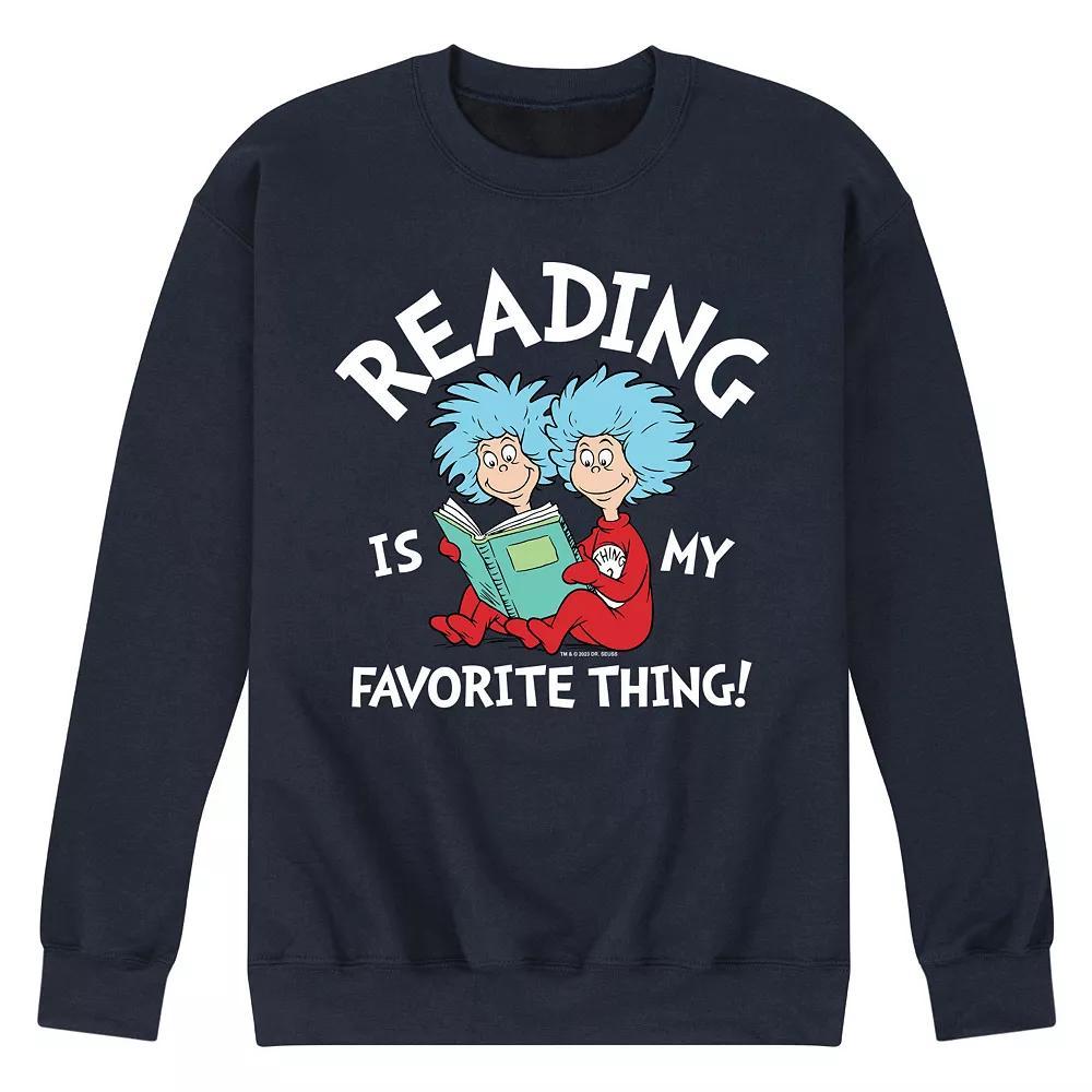 Men's Dr. Seuss Reading Fleece Graphic Tee,  Product Image