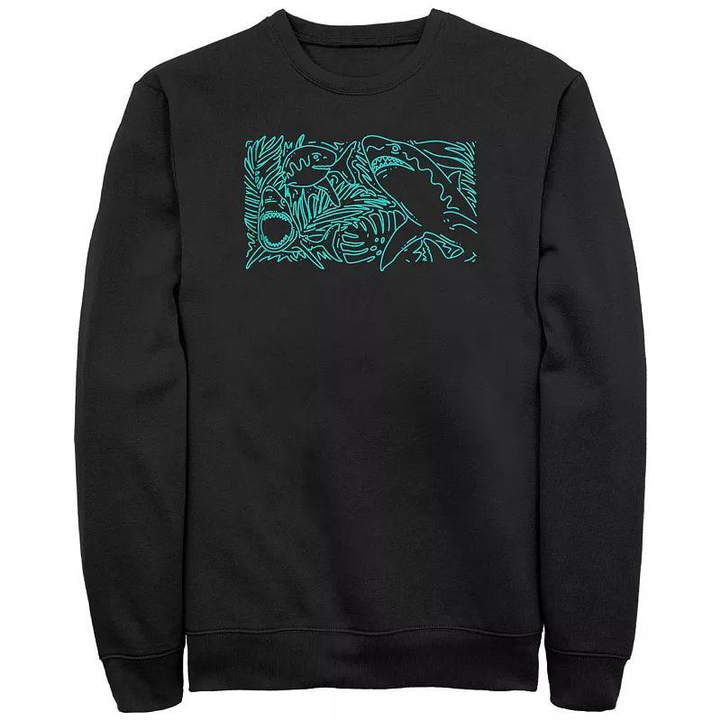 Mens Tropical Shark Graphic Fleece Product Image