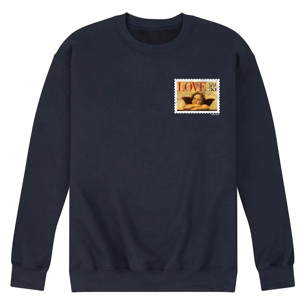 Mens USPS Cherub Stamp Sweatshirt Blue Product Image