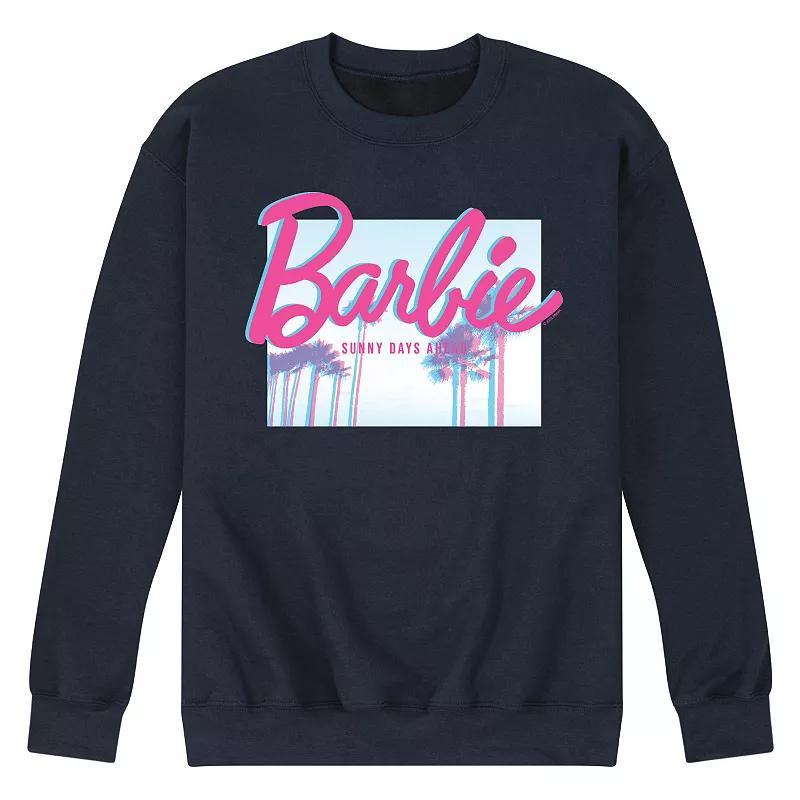 Men's Barbie Dream Summer Sunny Days Fleece Sweatshirt, Size: XXL, Gray Product Image