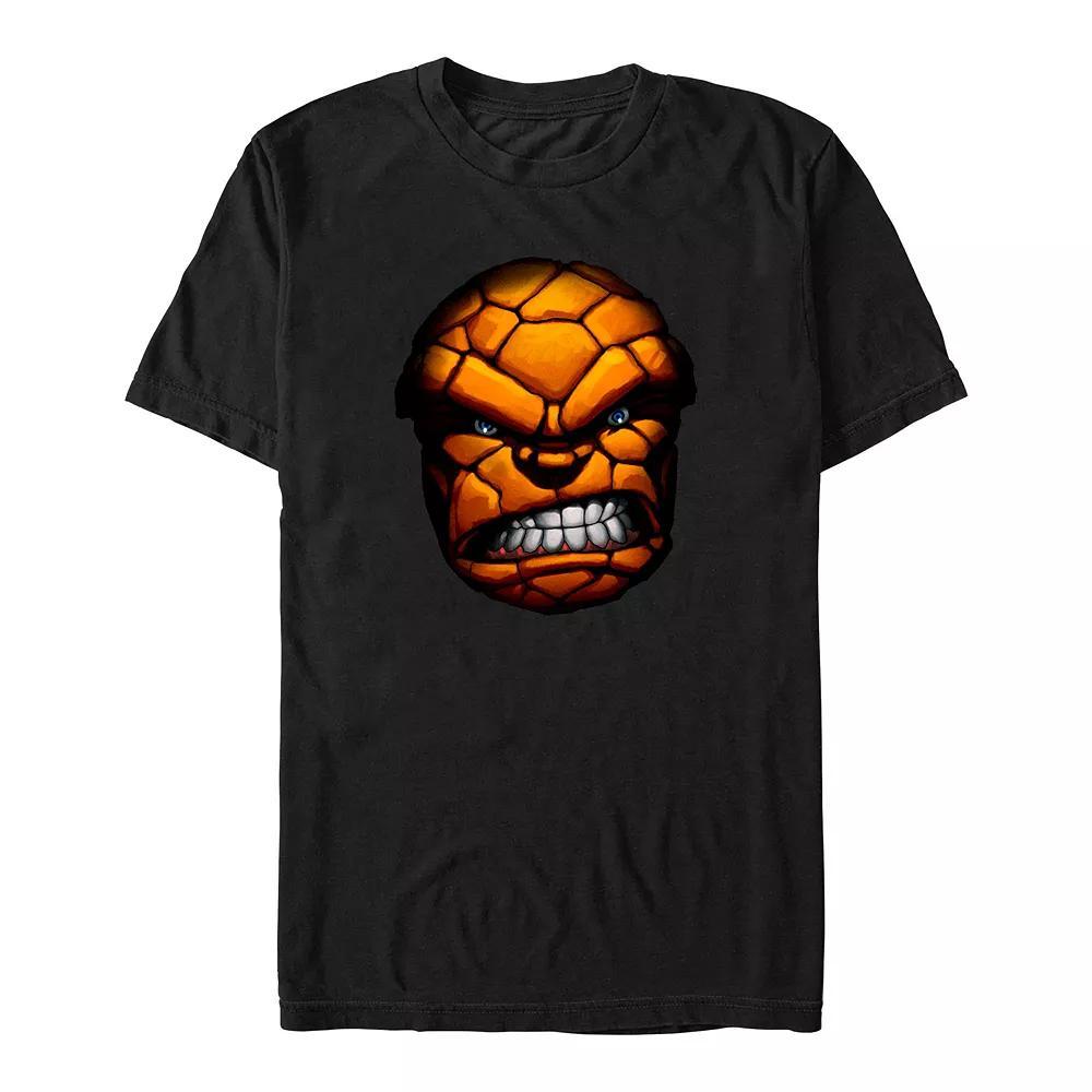 Big & Tall Marvel Fantastic Four The Thing Angry Face Graphic Tee, Men's, Size: Medium Tall, Black Product Image