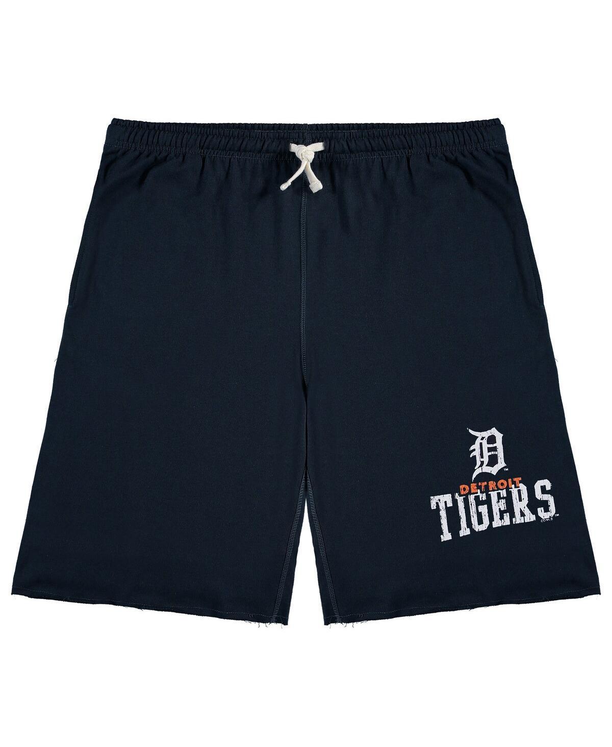 Men's Navy Detroit Tigers Big & Tall French Terry Shorts, Size: 2XLT, Blue Product Image