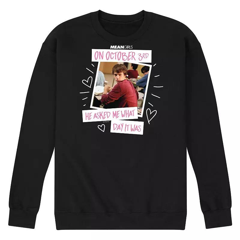 Men's Mean Girls October 3rd Fleece Sweatshirt, Size: Small, Black Product Image