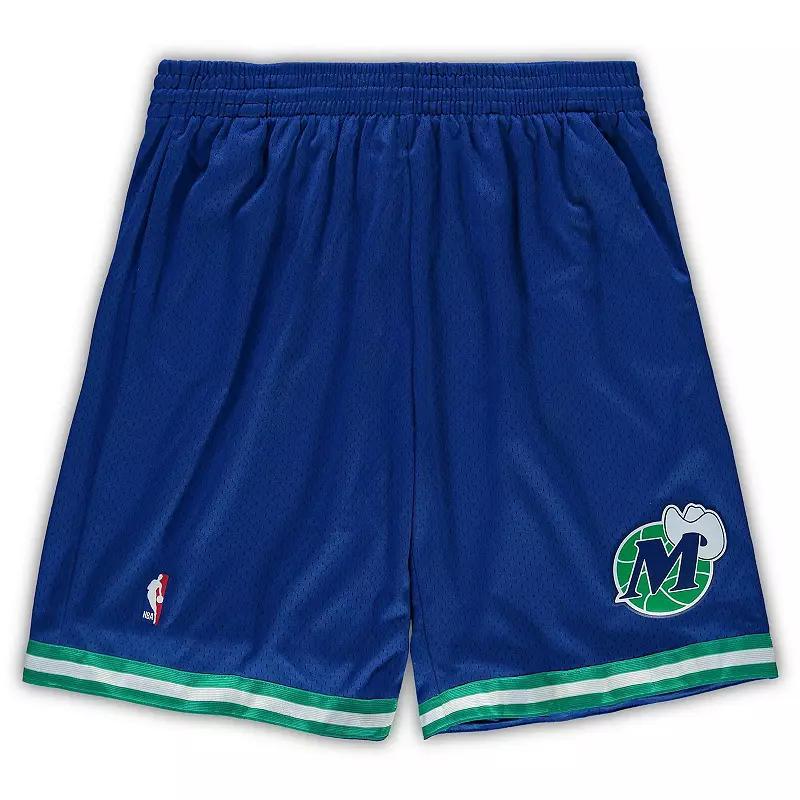 Men's Mitchell & Ness Royal Dallas Mavericks Big & Tall Hardwood Classics Team Swingman Shorts, Size: 2XB, Blue Product Image