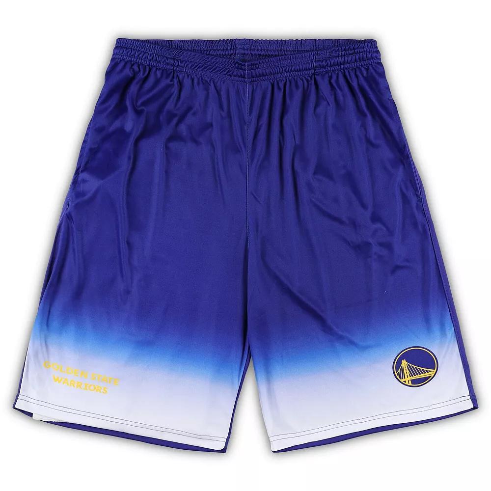 Men's Fanatics Branded Royal Golden State Warriors Big & Tall Fadeaway Shorts, Size: 2XB, Blue Product Image