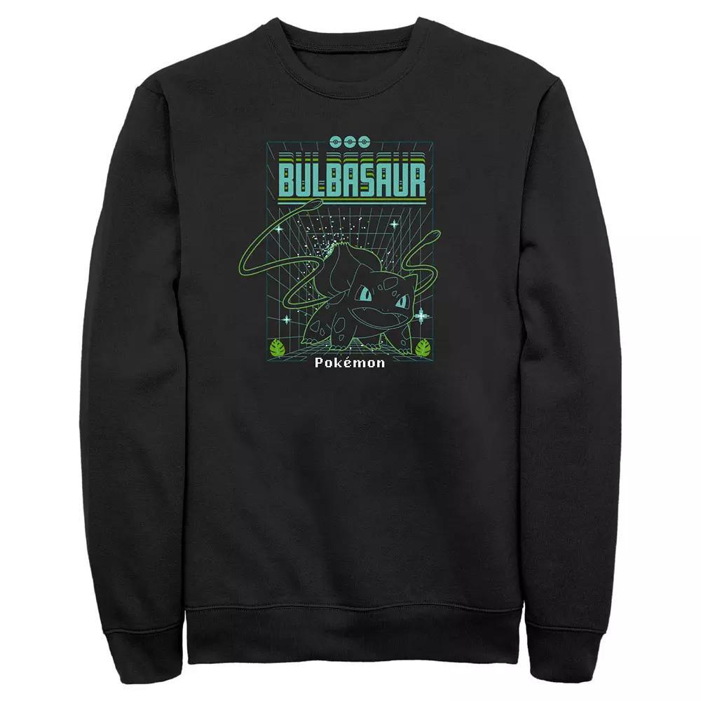 Men's Pokemon Bulbasaur Grid Background Graphic Fleece,  Product Image