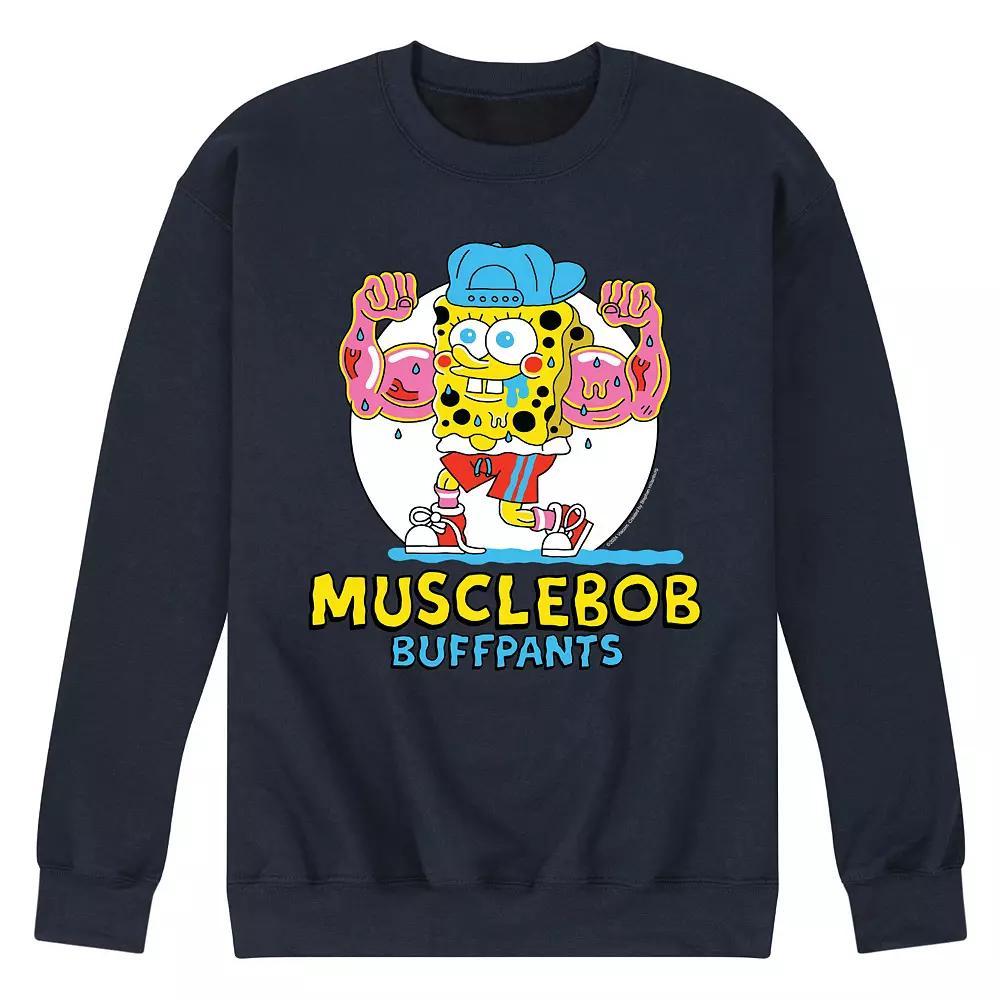 Men's SpongeBob SquarePants Musclebob Fleece Sweatshirt,  Product Image