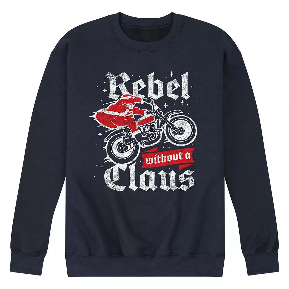 Men's Rebel Without Claus Sweatshirt, Size: Large, Blue Product Image