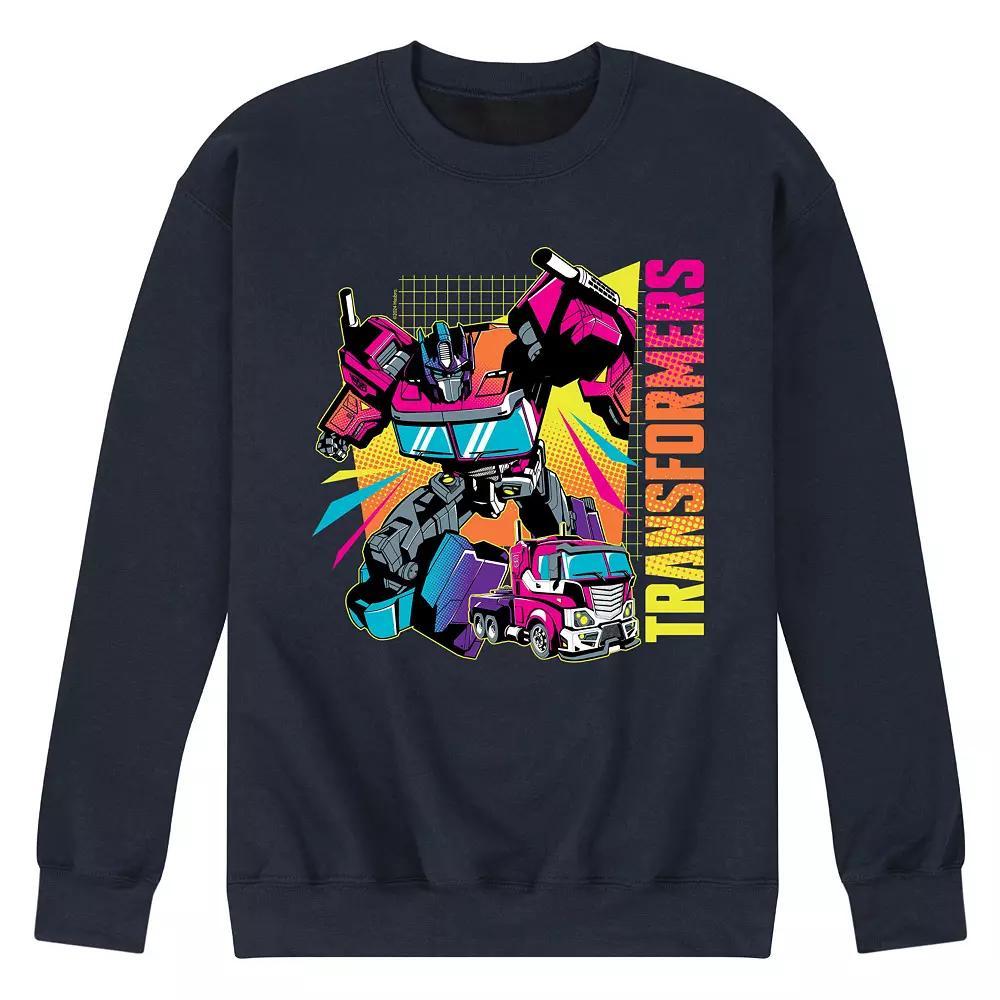 Men's Transformers Neon Halftones Fleece Sweatshirt,  Product Image