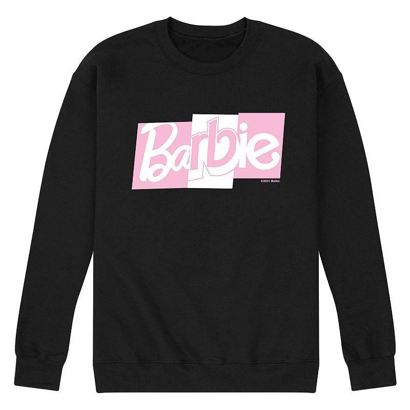 Men's Barbie Logo Fleece Sweatshirt, Size: Large, Black Product Image