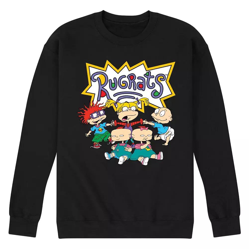 Men's Rugrats Group Shot Fleece Sweatshirt, Size: Small, Black Product Image