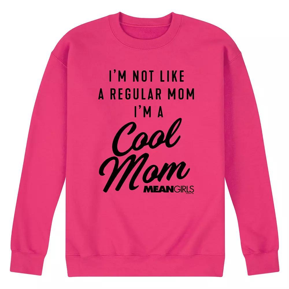 Men's Mean Girls Cool Mom Fleece Sweatshirt, Size: Large, Pink Product Image