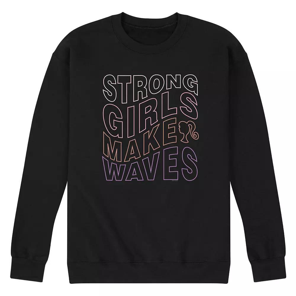 Men's Barbie Strong Girls Make Waves Fleece Sweatshirt,  Product Image