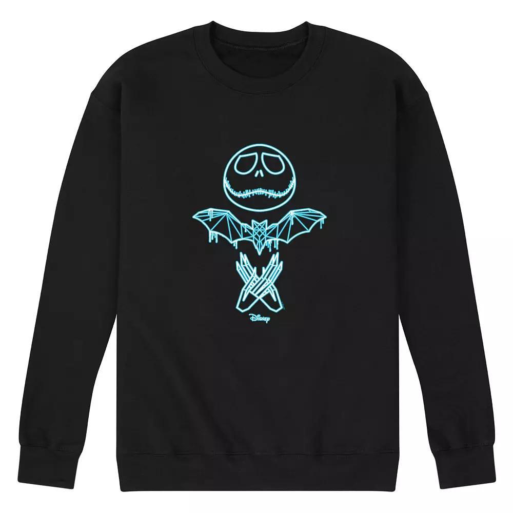 Disney's The Nightmare Before Christmas Men's Blue Glow Fleece Sweatshirt,  Product Image