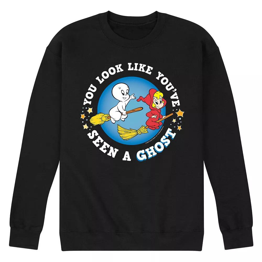 Men's Casper Seen A Ghost Fleece Sweatshirt, Size: Large, Black Product Image