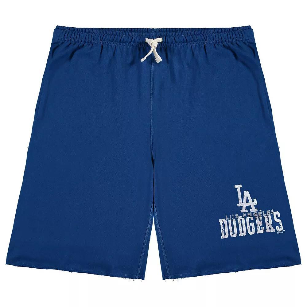Men's Royal Los Angeles Dodgers Big & Tall French Terry Shorts,  Product Image