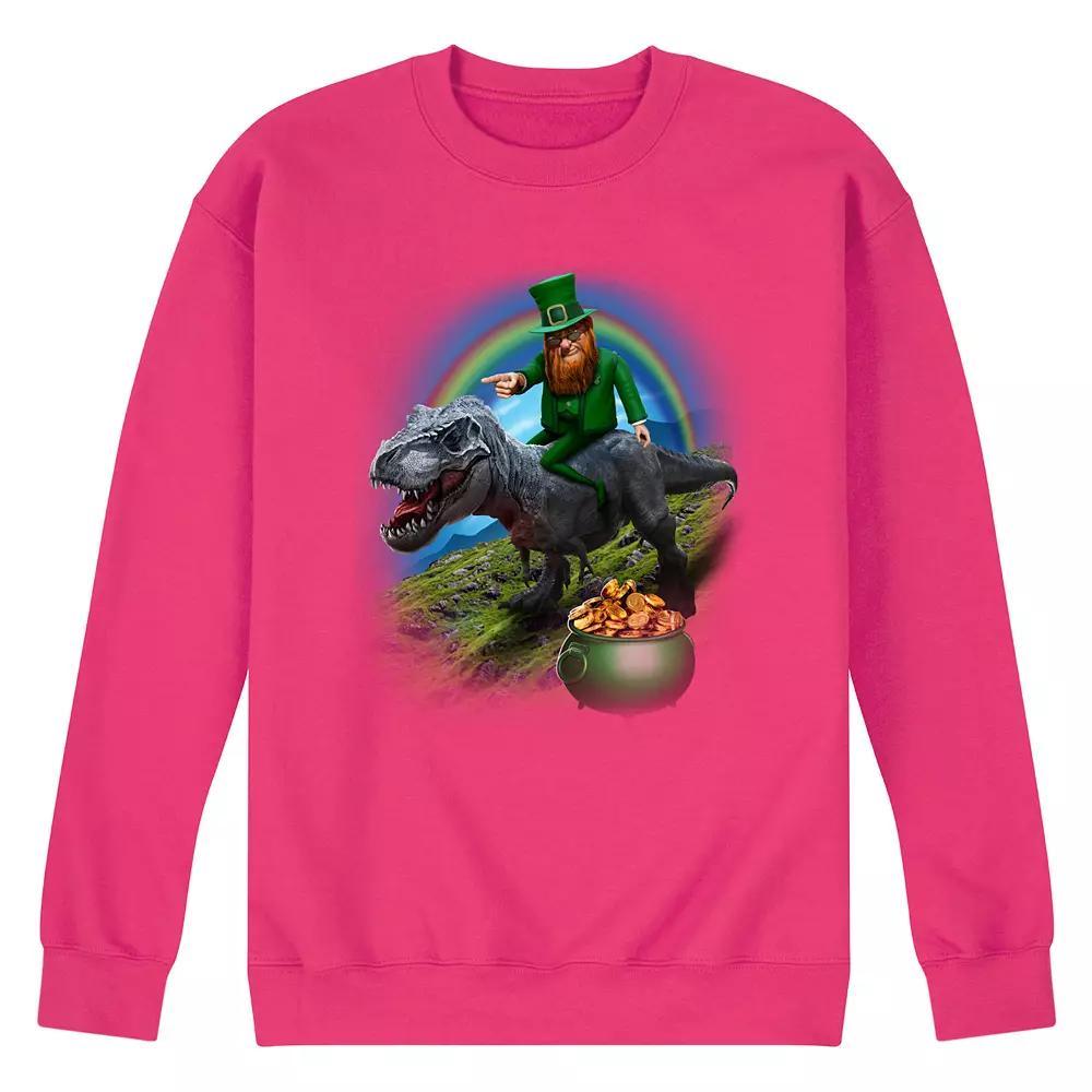 Men's Dino St Patrick's Day Fleece Sweatshirt,  Product Image