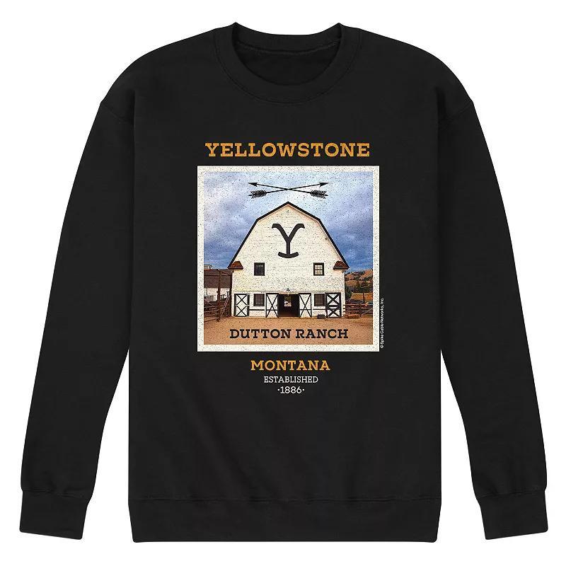 Men's Yellowstone Dutton Barn Sweatshirt, Size: Small, Blue Product Image