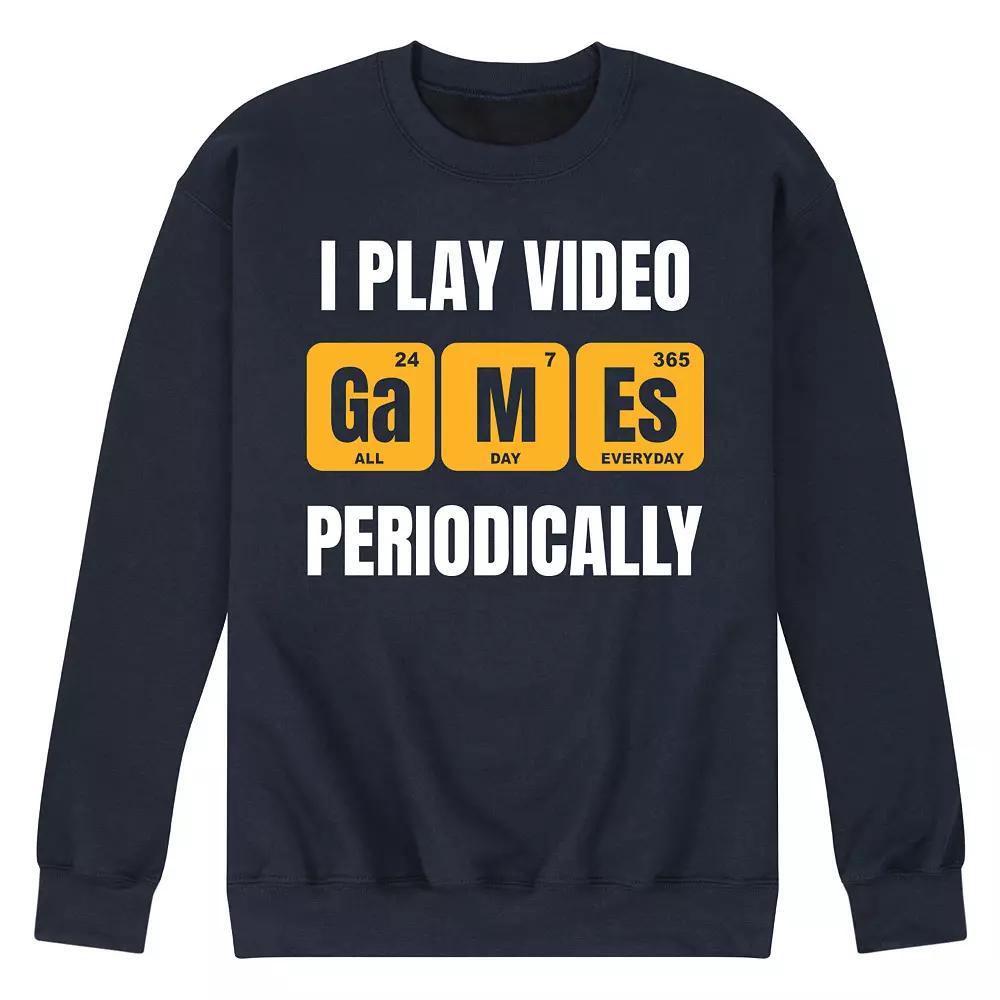 Men's I Play Video Games Periodically Fleece Sweatshirt,  Product Image