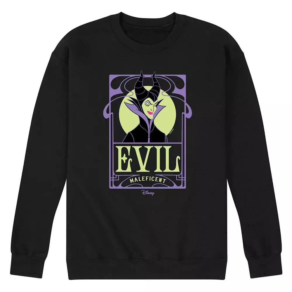 Disney Villains Men's Evil Maleficent Fleece Graphic Tee, Size: Large, Black Product Image