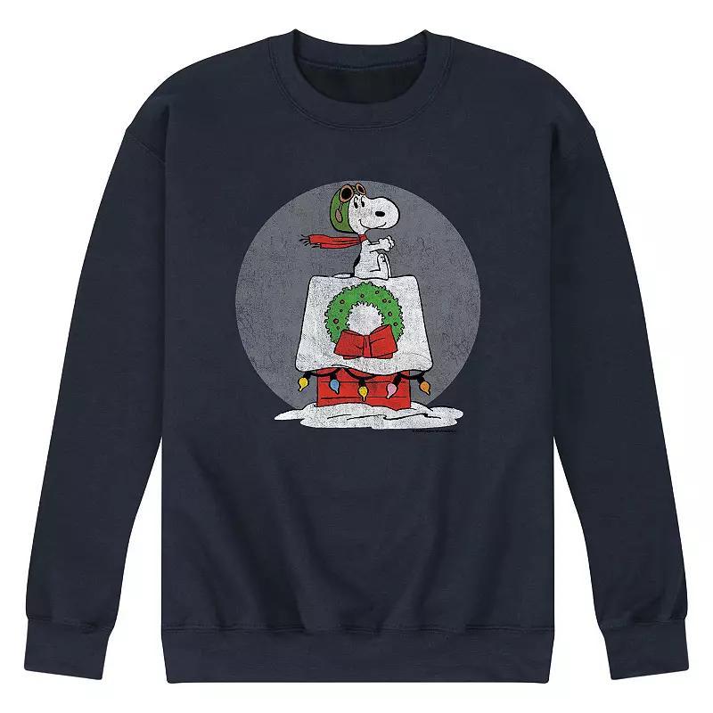 Men's Peanuts Snoopy Holiday Sweatshirt, Size: XL, Blue Product Image